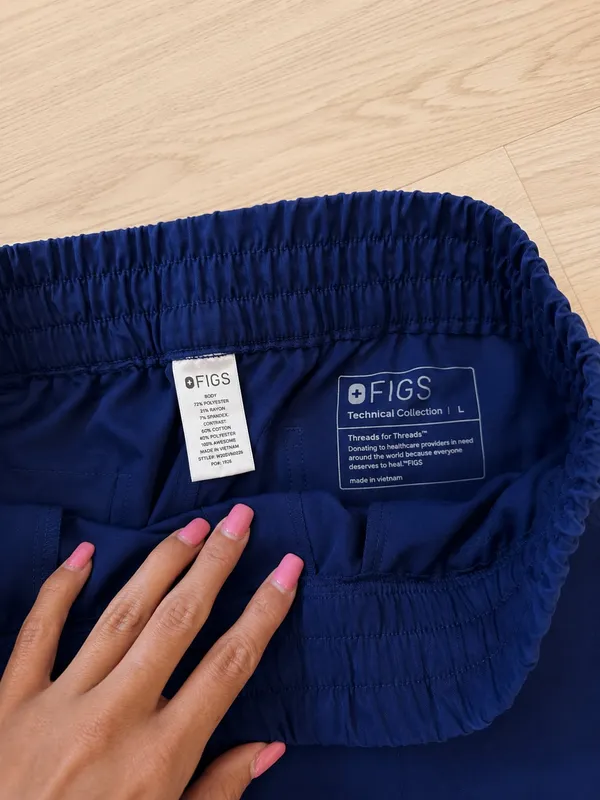 FIGS Zamora Jogger Scrub Pants Technical Collection Navy Sz L Medical - Image 3