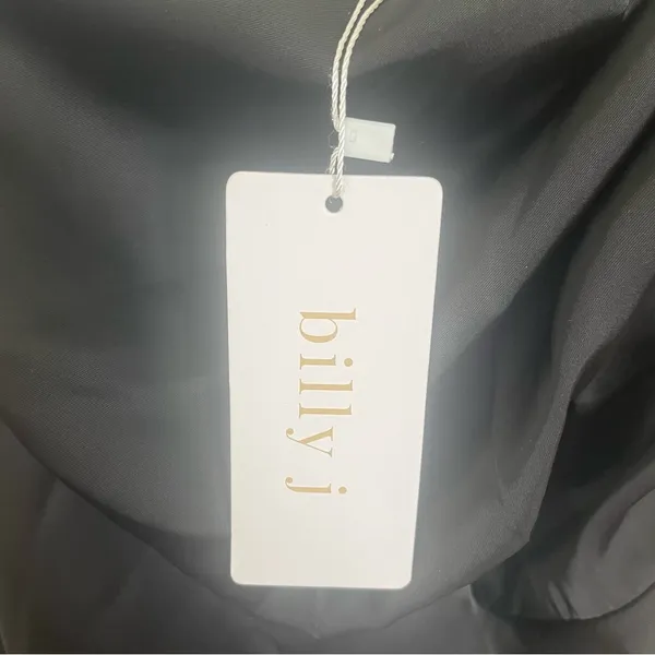 NWT Billy J Greta Maxi Dress Black Satin Size 10 - Image 5