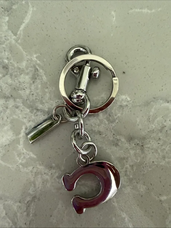 Rainbow 'C' Keychain Charm - Image 3
