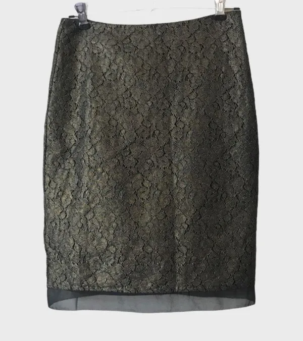 Ann Taylor Metallic Lace Pencil Skirt Petite - Image 3