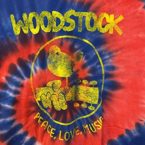 Woodstock Peace Festival tie dye Tshirt size Extra Large - Image 2