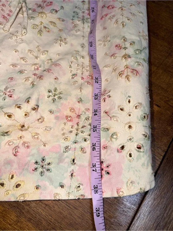 Impressions‎ Floral Print Eyelet Babydoll Dress - Image 5