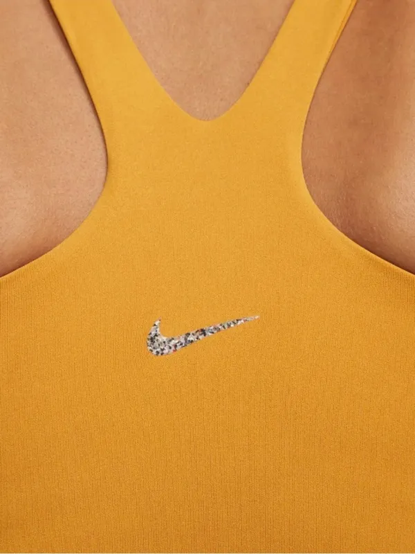 NIKE Mustard Tank Light Seamless Crop Athletic Top Womens Large NWOT - Image 2