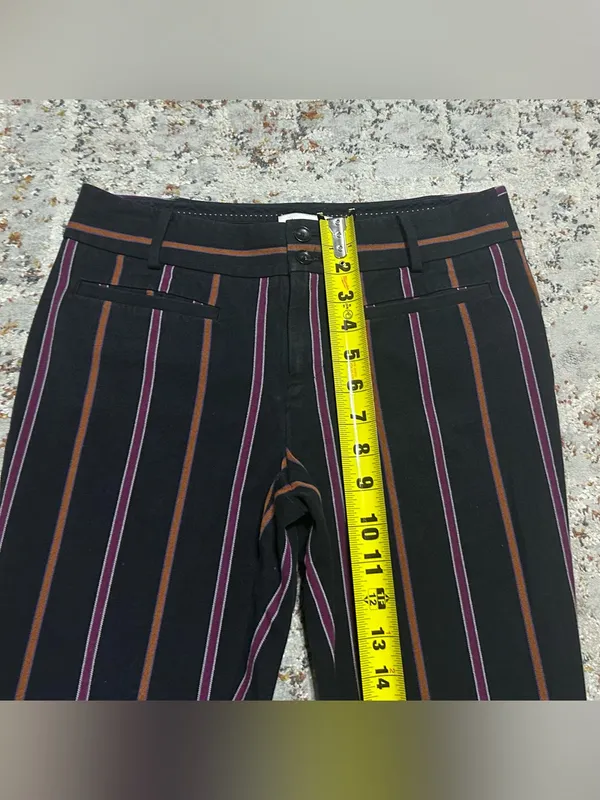 Anthropologie The Essential Slim Striped Pants size 6 - Image 6