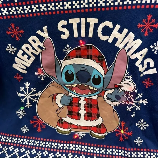 Disney Stitchmas Christmas Sweatshirt M - Image 7