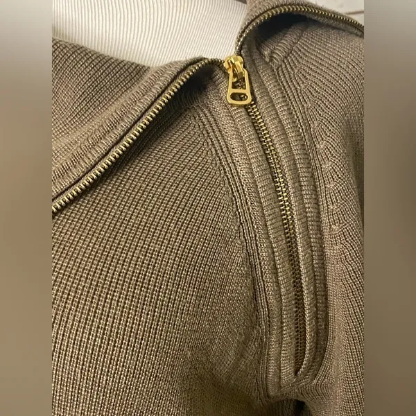 Calvin Klein zippered cowl/turtleneck sweater dress - Image 5
