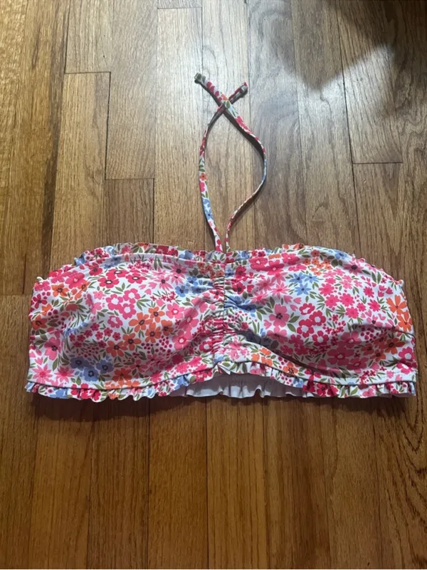 Women’s Pink Floral Two-Piece One-Piece Style Swimsuit XL - Image 3