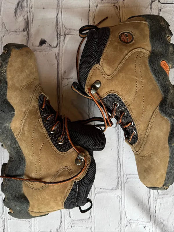 Timberland Women’s Leather Hiking Boots Lace Up Hightop GorpCore Size 6M Granola - Image 12