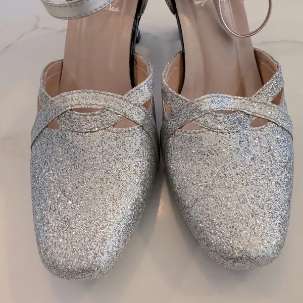 Samba Shoes Silver Sparkly professional dance shoes size 6-6.5 - Image 4