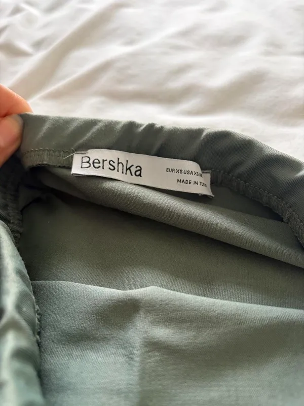 Bershka Maxi Skirt olive green - Image 5