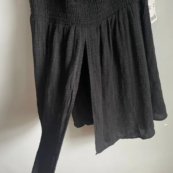 Out from Under Black Mini Babydoll Cottagecore Top Shirt S Dark Fairy Romantic - Image 6