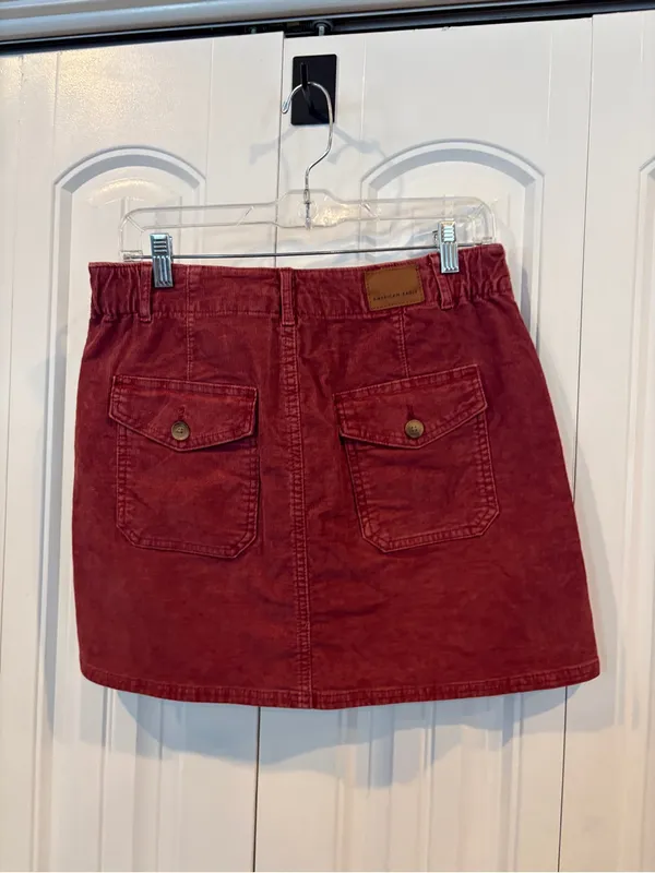 American Eagle super stretch corded rust mini skirt size 6 - Image 2