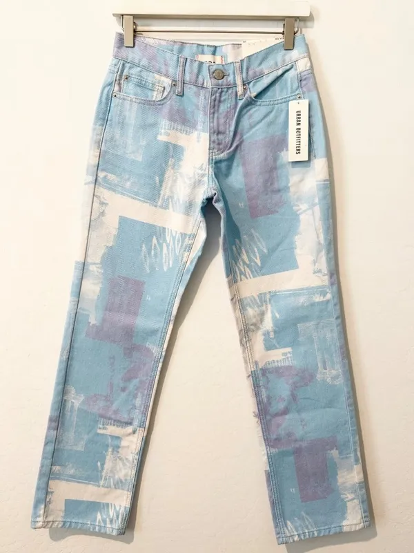 BDG Urban Outfitters Cowgirl Jeans Size 24 Renaissance Print Low Rise Whimsigoth - Image 3