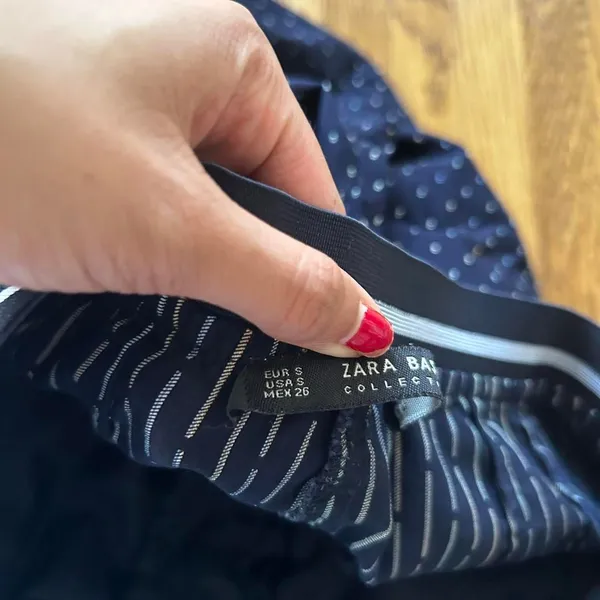 ZARA Navy Tailored-trousers - Image 3