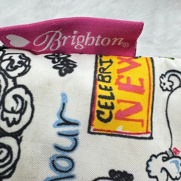 Brighton Jet Set Crossbody Bag Graphic Graffiti Print Nylon Travel Fun Chic - Image 12