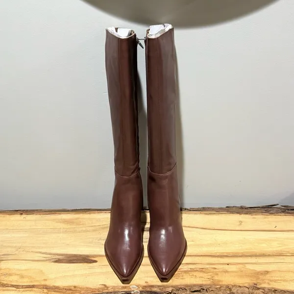 Dolce Vita Auggie‎ SOFT Leather Boots Size 8 Brown - Image 9