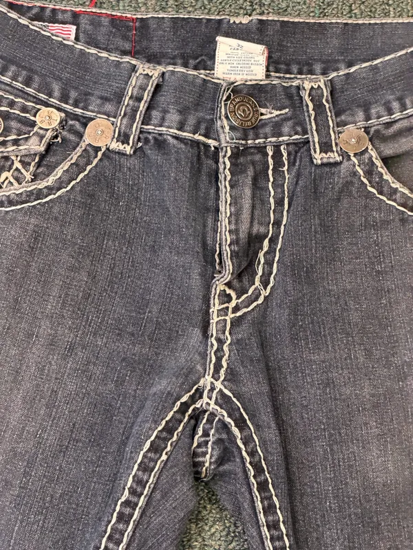 True Religion Ricky Super T Size 32 Made In USA - Image 7