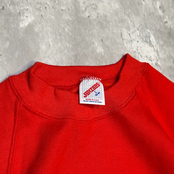 Vintage 1990s Deadstock Everyday Blank Red Jerzees Crewneck Sweatshirt - Image 5