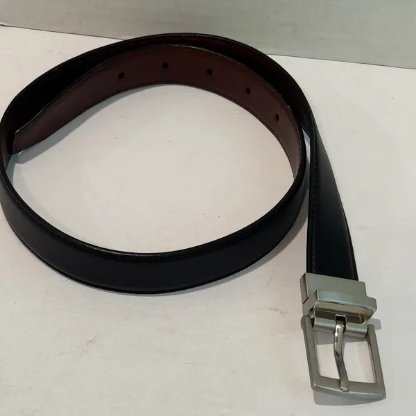 Reversible‎ Belt Womens 27 Small Black Brown Excellent Rotating Buckle Office - Image 5