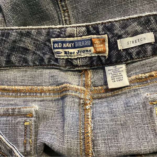 Old Navy Stretch Just Below The Waist Denim Jean Skirt Women Size 12 - Image 6