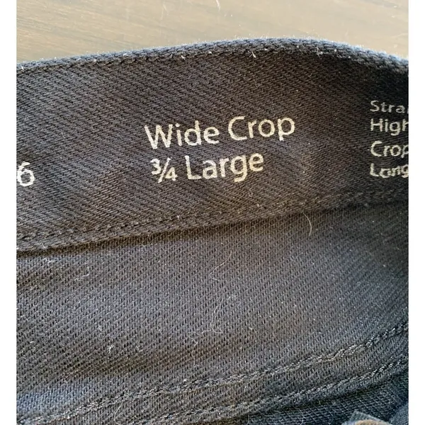COS Black Jeans Women's 26 Wide Crop‎ 3/4 High Rise Straight Minimal Capsule - Image 6