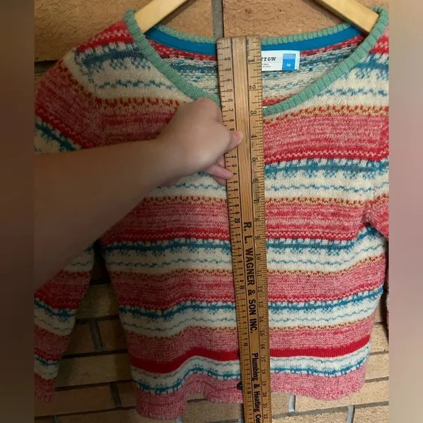 Anthropologie Sparrow Wool Blend Multicolor Fair Isle Cardigan Sweater Size M - Image 5