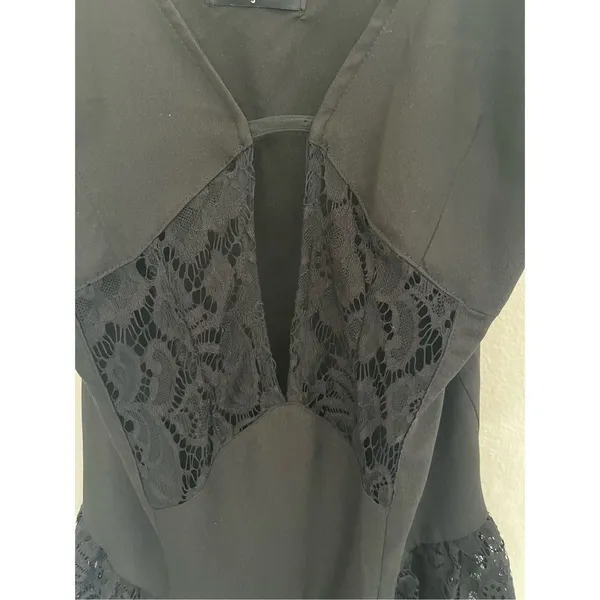 Nasty Gal Black Lace Mini Dress - Image 4