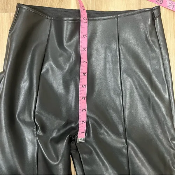 Abercrombie & Fitch Vegan Leather Flare Split Leg Pant - Extra Small Short - Image 12