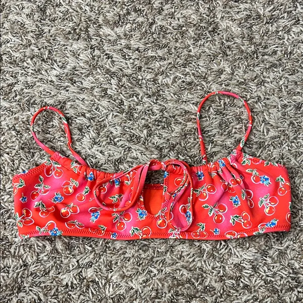 Pacsun Eco Red Cherry Salina Keyhole Tank Bikini Top Sz S - Image 4