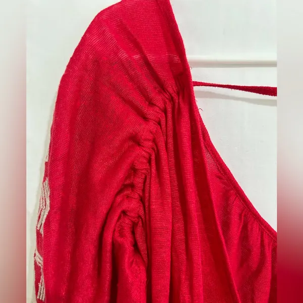 Free‎ People Ponce de Leon Top in Red Combo Size Small - Image 6