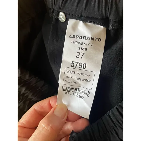 NWT ESPARANTO BLACK CARGO PANTS Black - Image 3