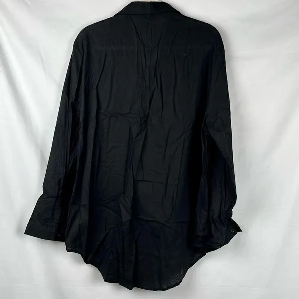 Women’s Black Long Sleeve Button Up Blouse XXL - Image 3