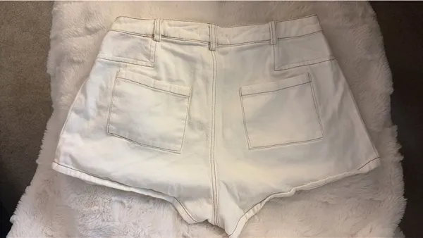 Day + Moon White Denim Shorts Size M - Image 2
