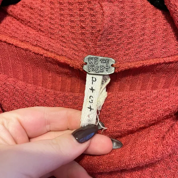 We the Free Free People Drippy Thermal Kristina Thermal Cayenne Size Small - Image 8