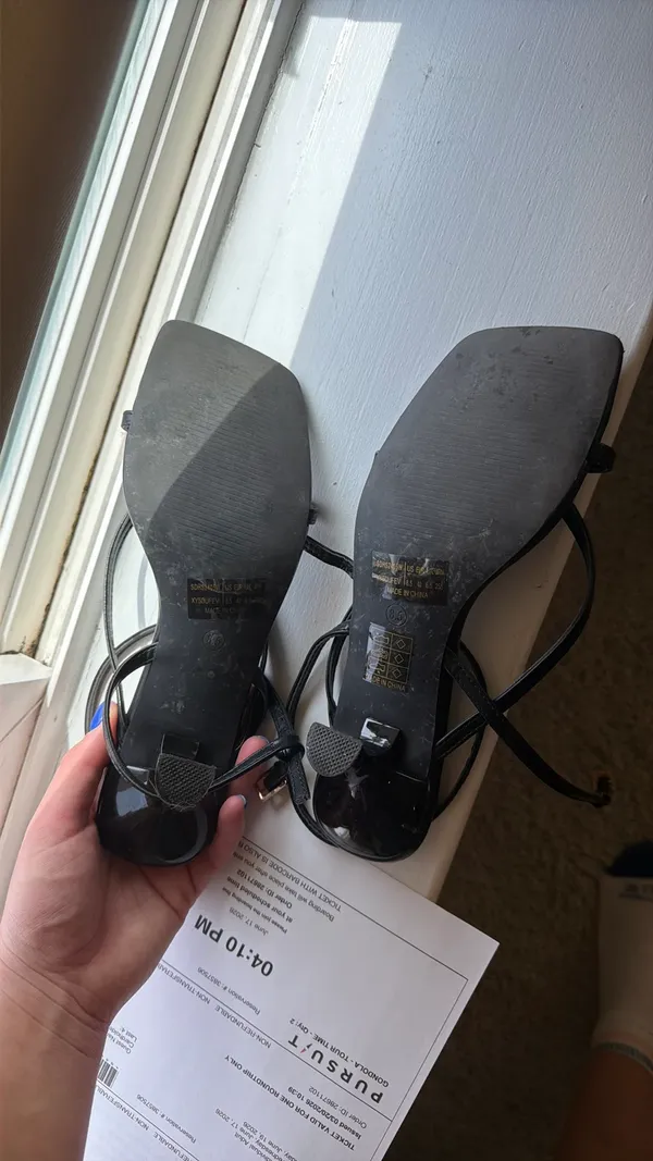 Dream Paris Black strap kitten heels - Image 4