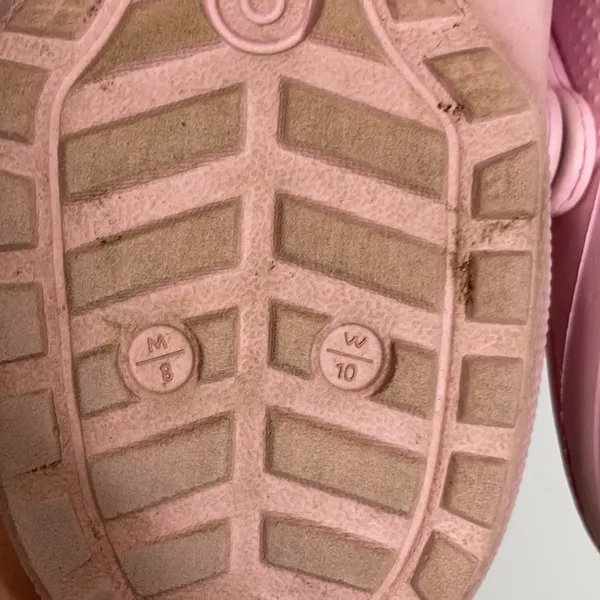 Crocs‎ Pink lined original clogs unisex sizing - Image 7