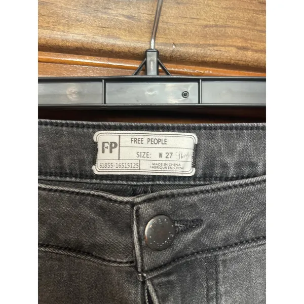 Free People Just Float On Flare Bell Bottom Jeans Size 27 Raw Hem Hippie - Image 4