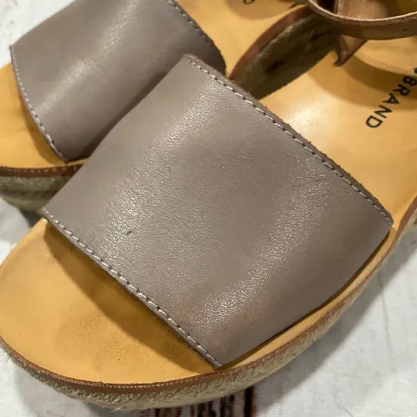 Lucky‎ Brand Taupe Leather Espadrilles Sandals - Image 10