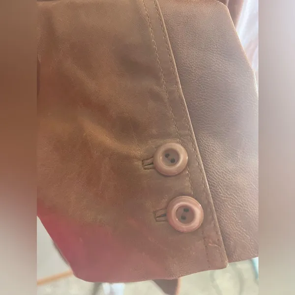 For Joseph 100% leather coat camel color size large - Image 13