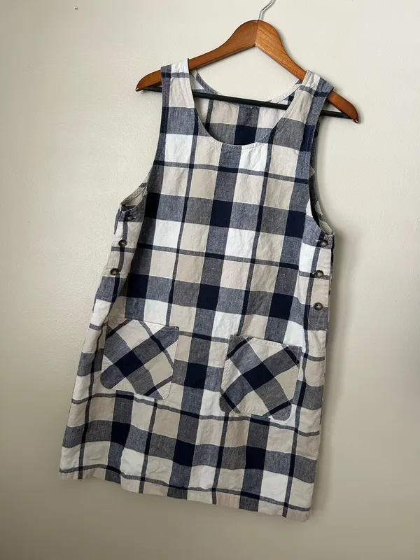 Vintage cottage core bohemian plaid jumper - Image 3