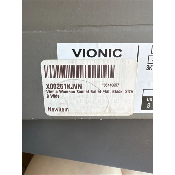 Vionic Sonnet ballet flats hook-and-loop strap Mary Jane Size 8‎ Wide Black - Image 9