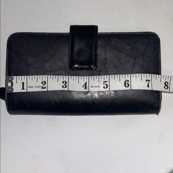 Safe Keeper Black Genuine Leather Wallet Multiple Card Holders Snap/Zip Closure - Image 10