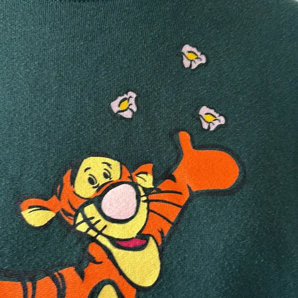 Disney Vintage Tigger Crewneck Sweatshirt "More Bounce Per Ounce" Size XL Green Grandma - Image 3