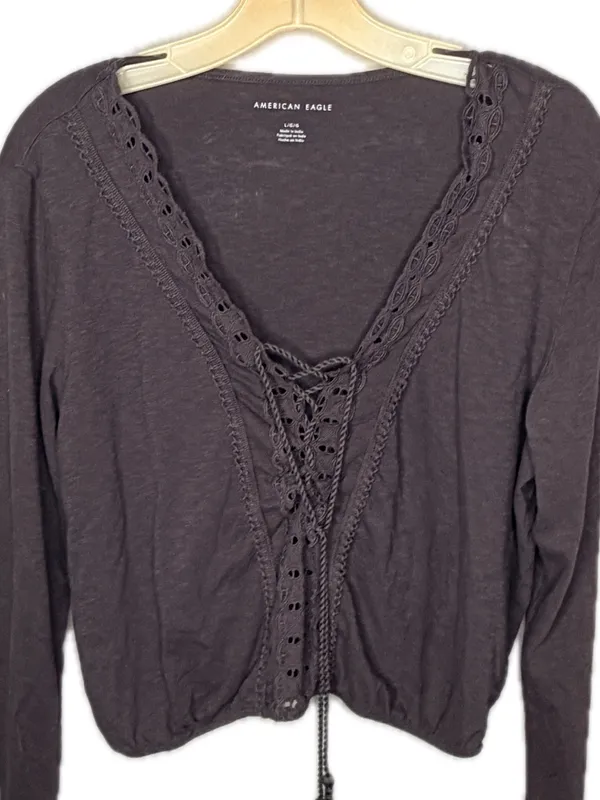 American Eagle Lace Up Top - Image 2