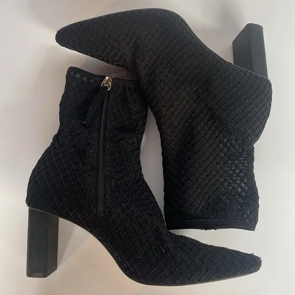 Zara Whimsigoth Mesh Heeled Zip up Booties Black Size 39 US 8.5 - Image 7