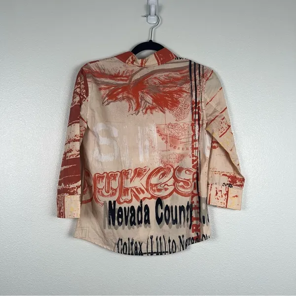 Harley Davidson Button Up Blouse Sz S‎ - Image 7