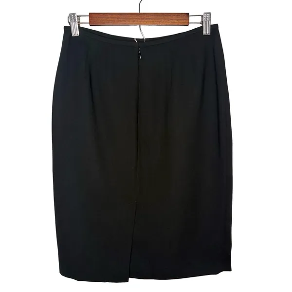 Calvin‎ Klein Black Straight Pencil Skirt Size 4 Career Simple Basic Capsule - Image 4