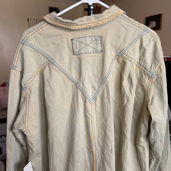 We the Free Westward Bound Shirt Bleached And Tinted Size‎ XL Free People Rust - Image 10