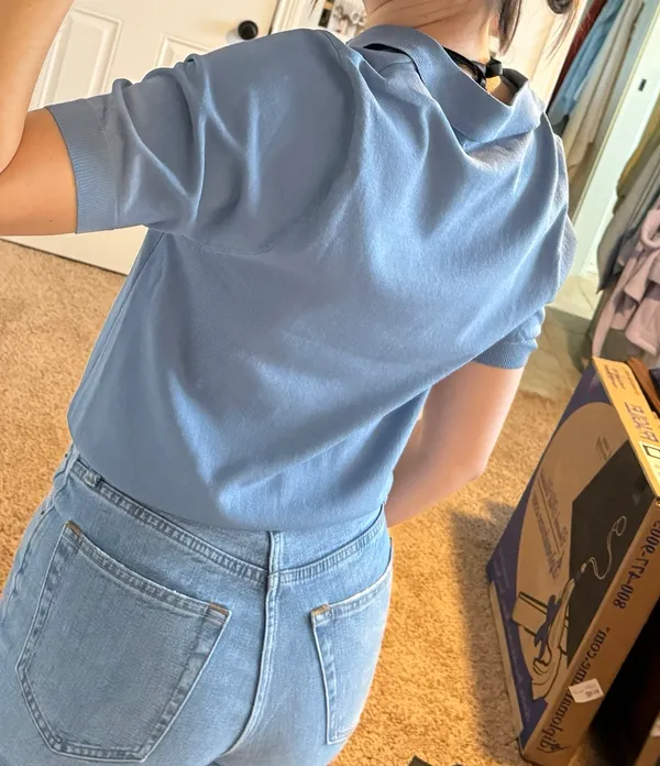 Tahari Blue Collared Shirt - Image 3