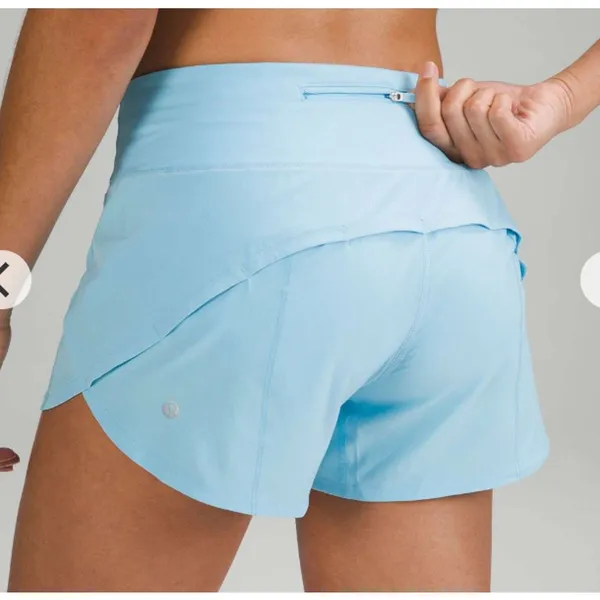 Lululemon Speed Up Mid-Rise Lined Short 4" Blue Chill 6 - Image 3